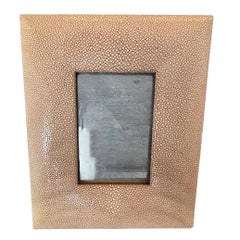 Cocoa Brown Shagreen Border Frame