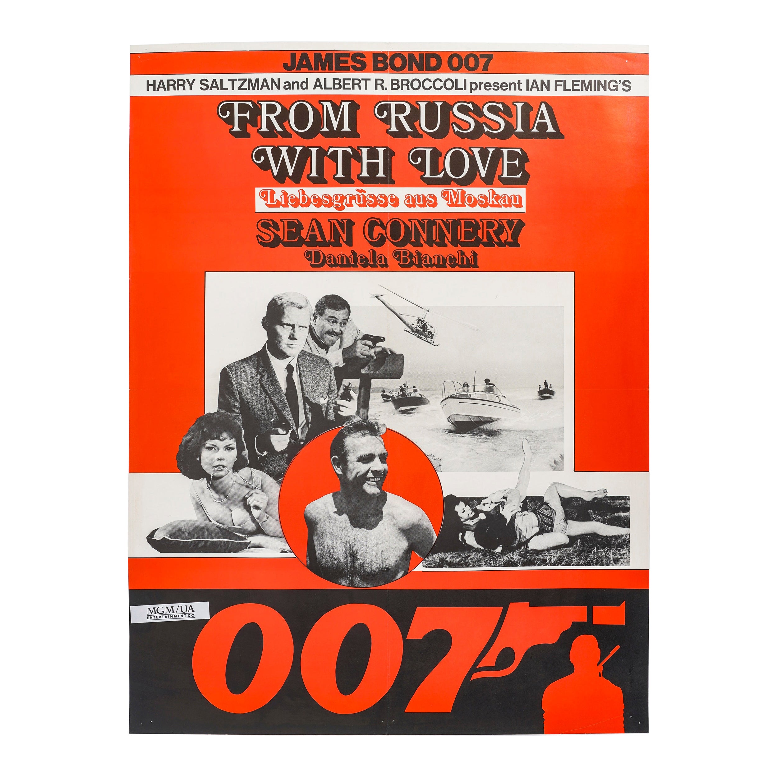 Original Movie Poster 007 James Bond Goldfinger Sean Connery Gun Original Movie Poster 007 James Bond Goldfinger Sean Connery Gun