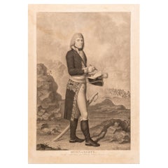 Rare Antique  Print of Young Napoleon