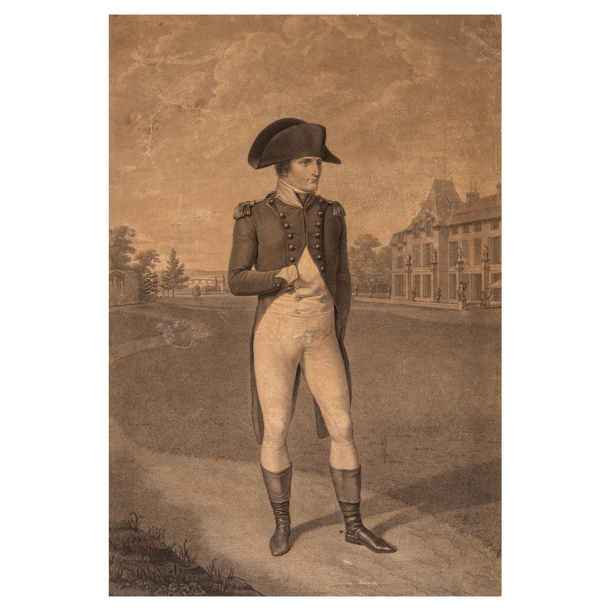 Estampa antigua de Napoleón