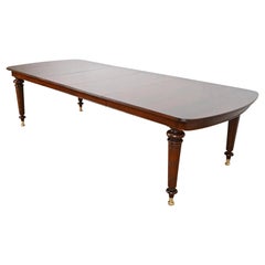 Baker Furniture Mesa de comedor inglesa de caoba con llama, recién acabada