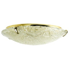 Kaiser Flushmount with Brass Finials, 1970
