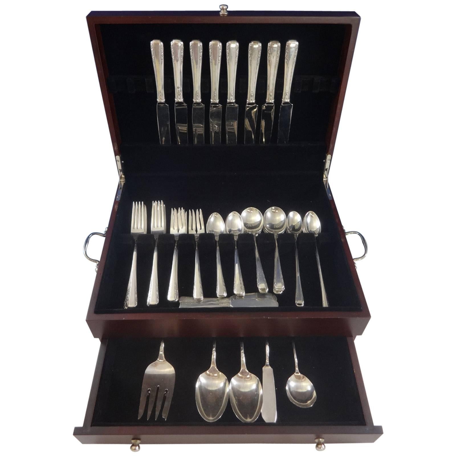Courtship by International Sterling Silver Flatware Set for 8 Service 61 Pieces For Sale