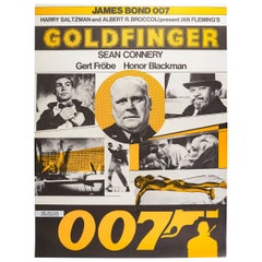 Original Filmplakat, 007 James Bond, Goldfinger, Sean Connery, Gun, 1980