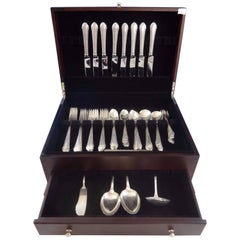 Chased Romantique by Alvin Sterling Silver Flatware Set for 8 Service 68 Pieces