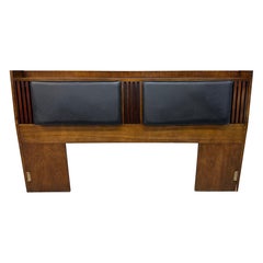 Mid-Century Modern Lane Walnut & Rosewood King Size Headboard