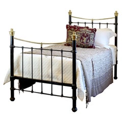Large Single Black Antique Bed MS77