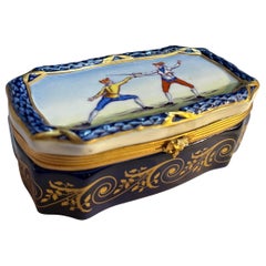 A 19th Century Sevres Hand Painted Hinged Box