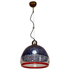 Gae Aulenti chandelier 'Neverrino' Murano glass for Vistosi Italy c1960
