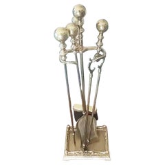 Kaminbesteck aus Bronze aus dem frühen 20. Jahrhundert oder früher