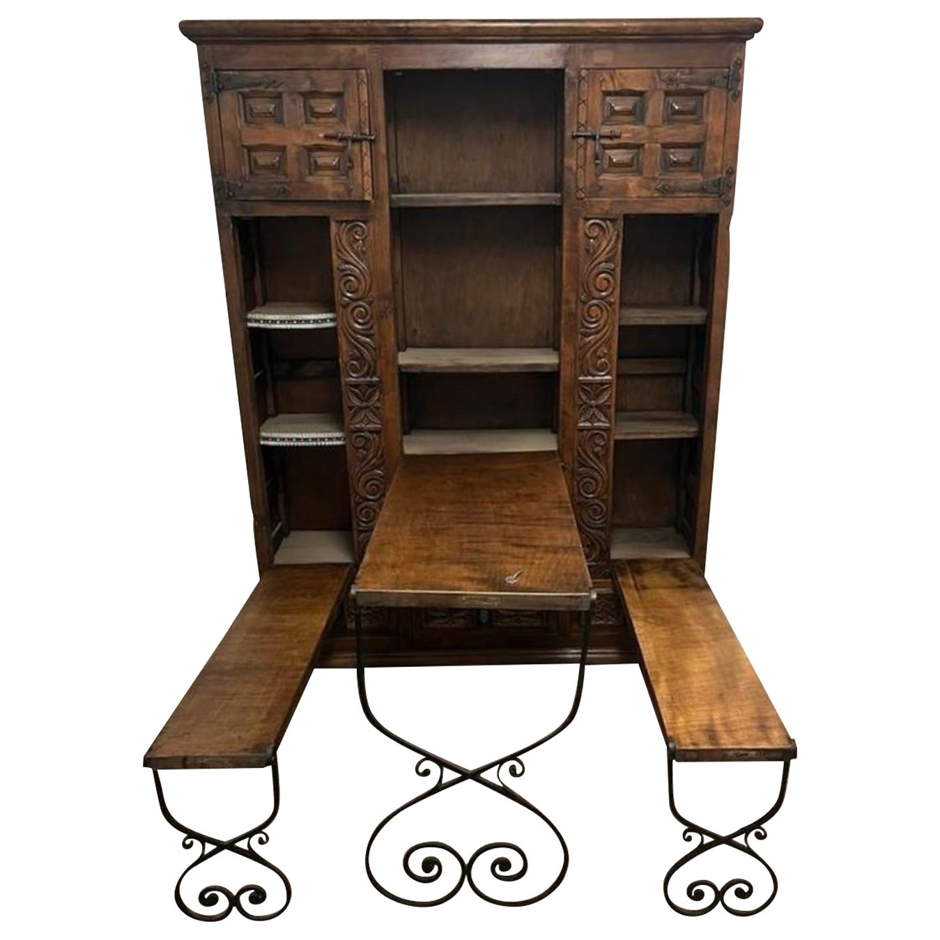 Large 19th century Spanish Baroque Catalan sideboard/table For Sale