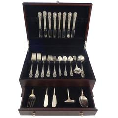 American Victorian by Lunt Sterling Silver Flatware Set of 8 Service 51 Pieces