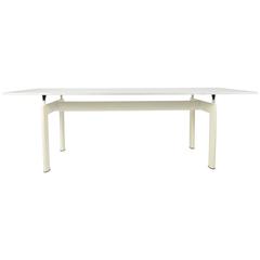 Le Corbusier LC6 Table by Cassina with White Marble Top