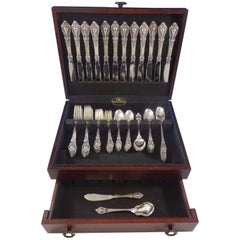 Eloquence by Lunt Sterling Silver Flatware Service Set 74 Pieces Dinner Size 12