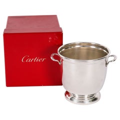 Vintage Boxed Silver Plate Cartier Ice Bucket 20th Century