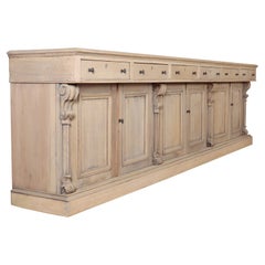 Antique Scottish Bleached Oak Dresser Base
