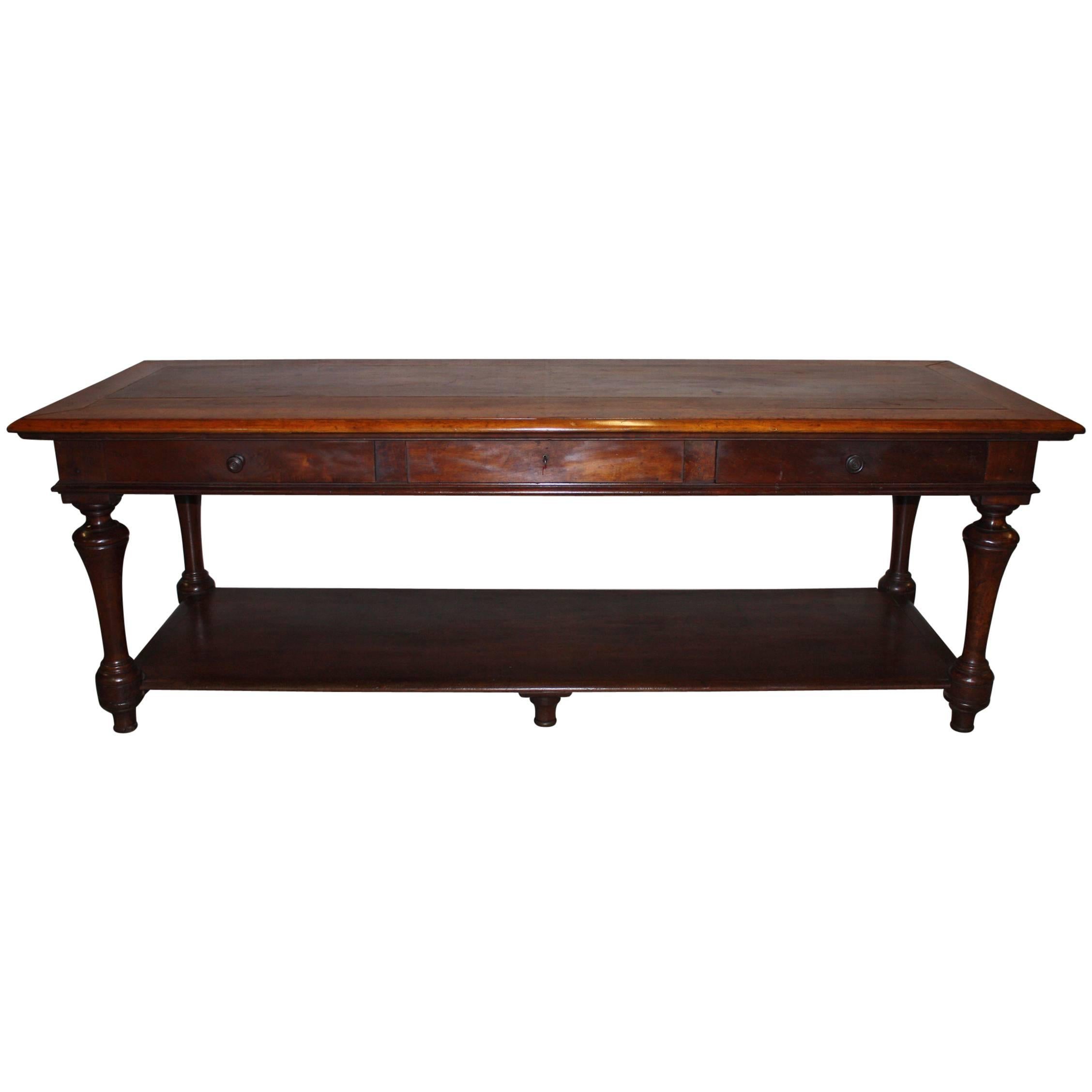 19th Century French Pine Draper's Table