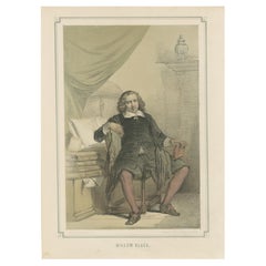 Willem Blaeu – Dutch Cartographer and Publisher, 19th-Century Lithograph