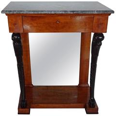 Empire Walnut and Ebonized Console Table 8