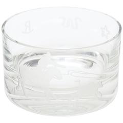 Signed Perry Coyle for Steuben Etched Crystal Glass "Rodeo" Bowl 4