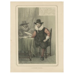 Laurens Reael – Dutch VOC Governor and Admiral, Hand-Colored Lithograph, ca.1850