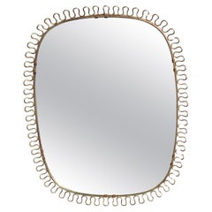 Josef Frank Mirror in Brass Produced by Svenskt Tenn in Sweden