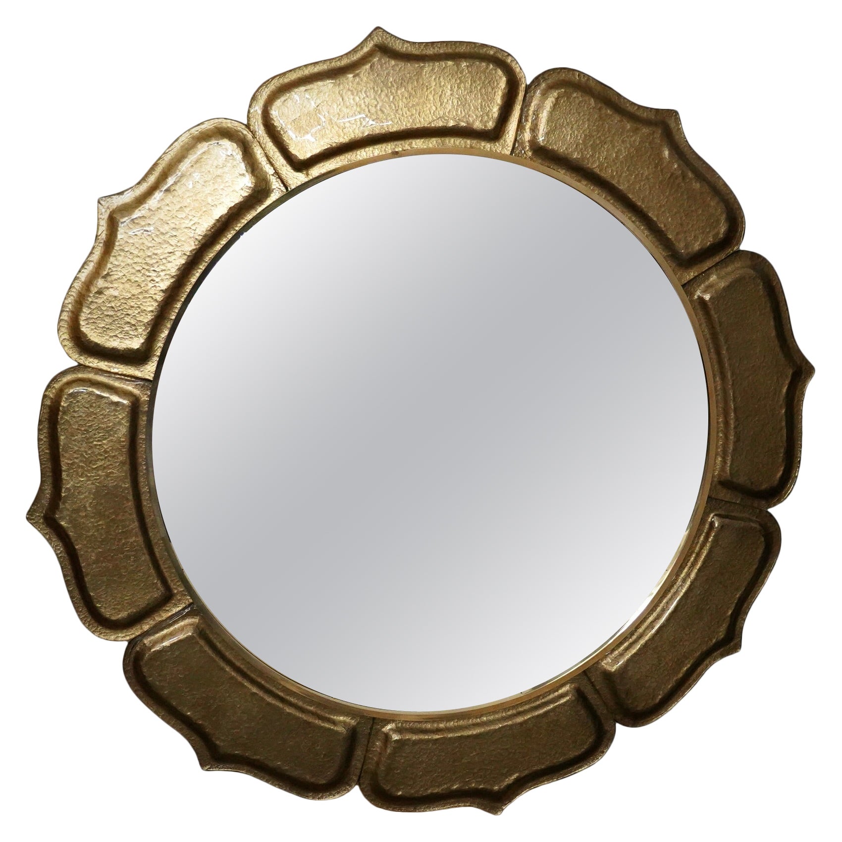 Murano Gold Kunstglas und Messing Italienische Konsole / Wandspiegel, 2020 im Angebot