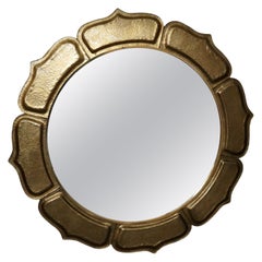 Murano Gold Kunstglas und Messing Italienische Konsole / Wandspiegel, 2020