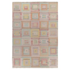 Kilim de patchwork moderno de Rug & Kilim con motivos geométricos policromados