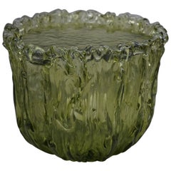 Murano Kunstglas Grüne Farbe Italienisch Mitte des Jahrhunderts Beistelltisch, 2020
