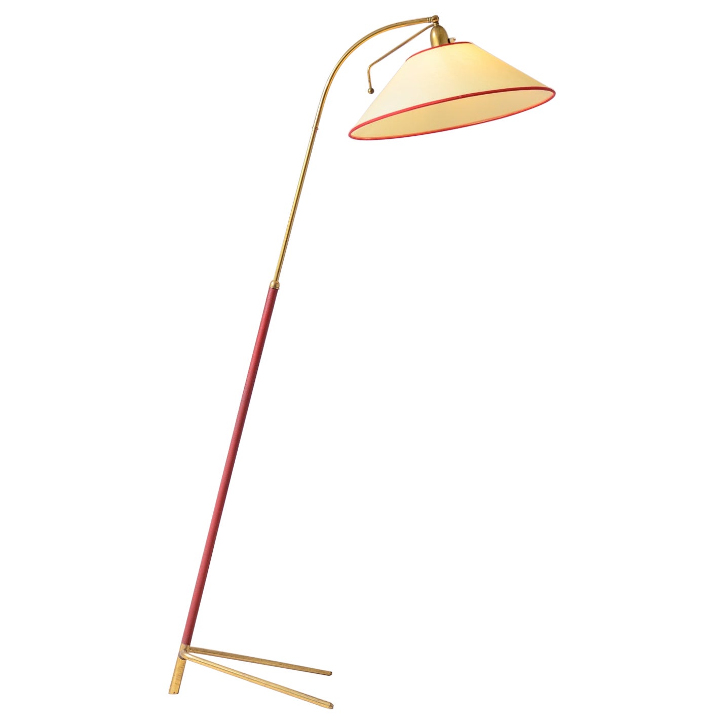 Gilardi & Barzaghi  Brass reading lamp with tilted stem