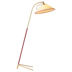 Gilardi & Barzaghi  Brass reading lamp with tilted stem