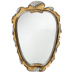 Hollywood Gold and Silver Gilt-Wood Mirror by Dorothy Draper