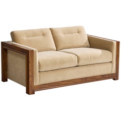 American Designer, Divano, Oak, Velluto, USA, anni '50
