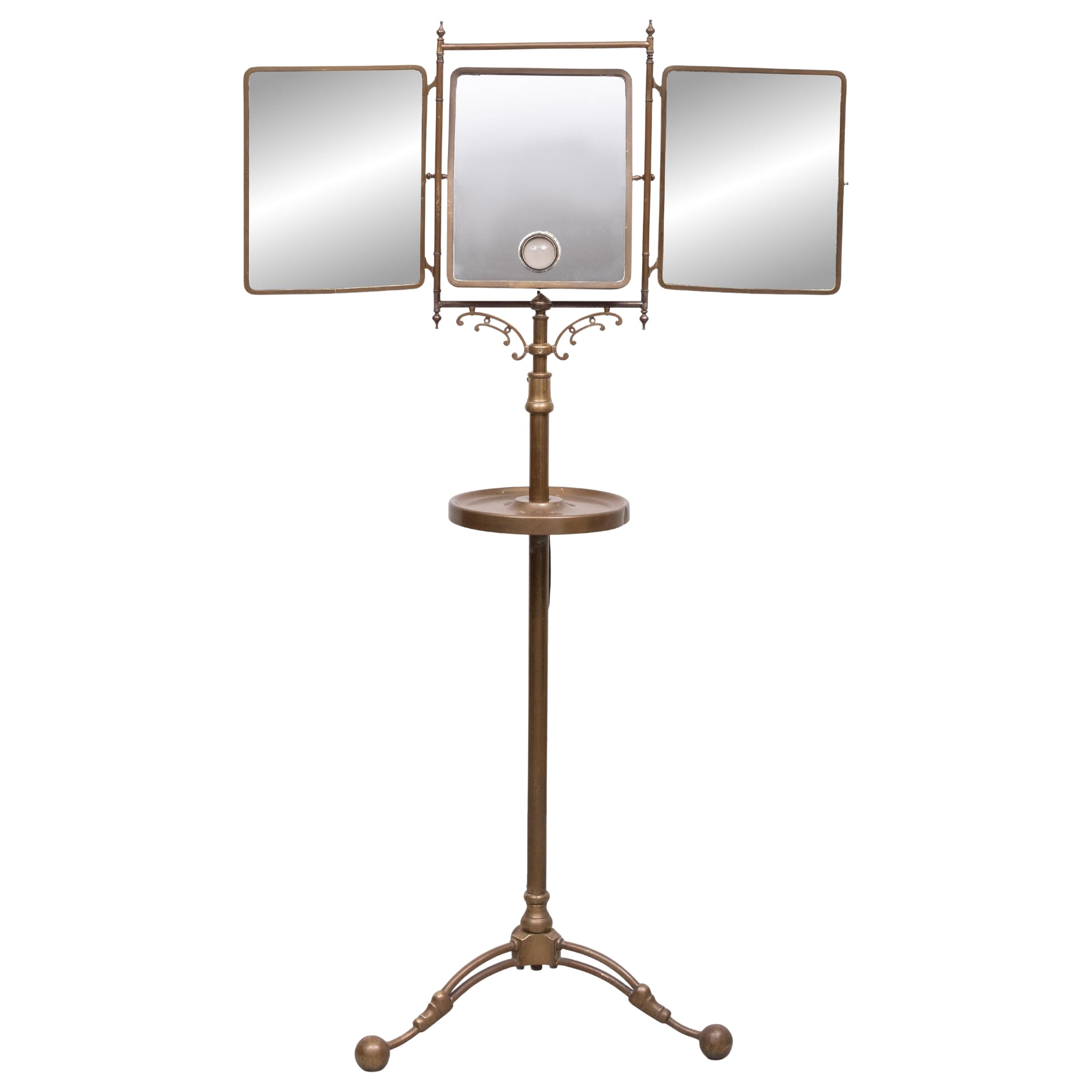 Unique  Mirophar Brot triptych standing mirror Art Deco, circa 1920