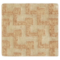 Rug & Kilim’s Contemporary Custom Rug Sample, Beige and Cream Geometric Patterns