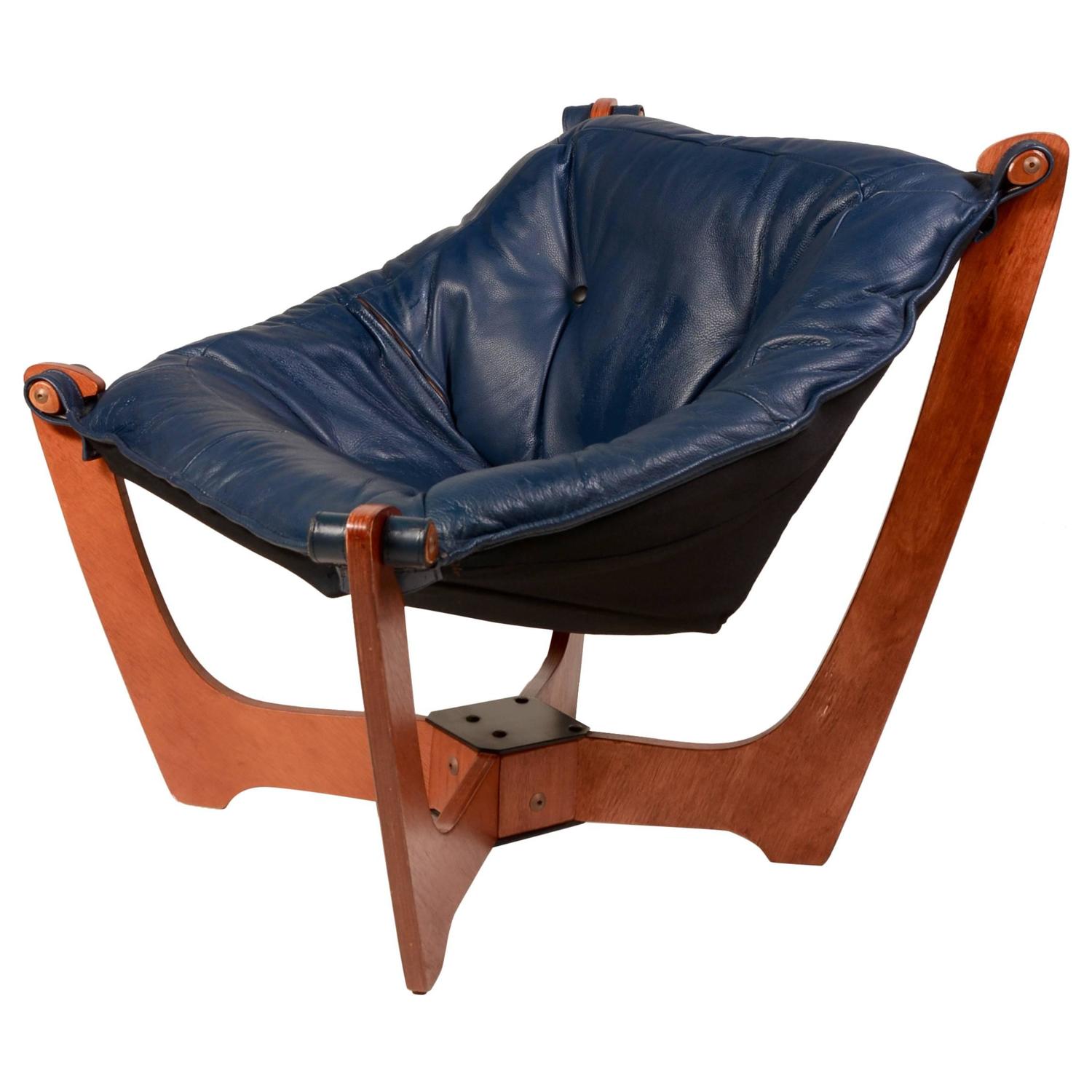 Luna Chair Odd Knutsen in Blue For Sale at 1stdibs