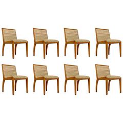 Edward Wormley for Dunbar Set of Eight Dining Chairs