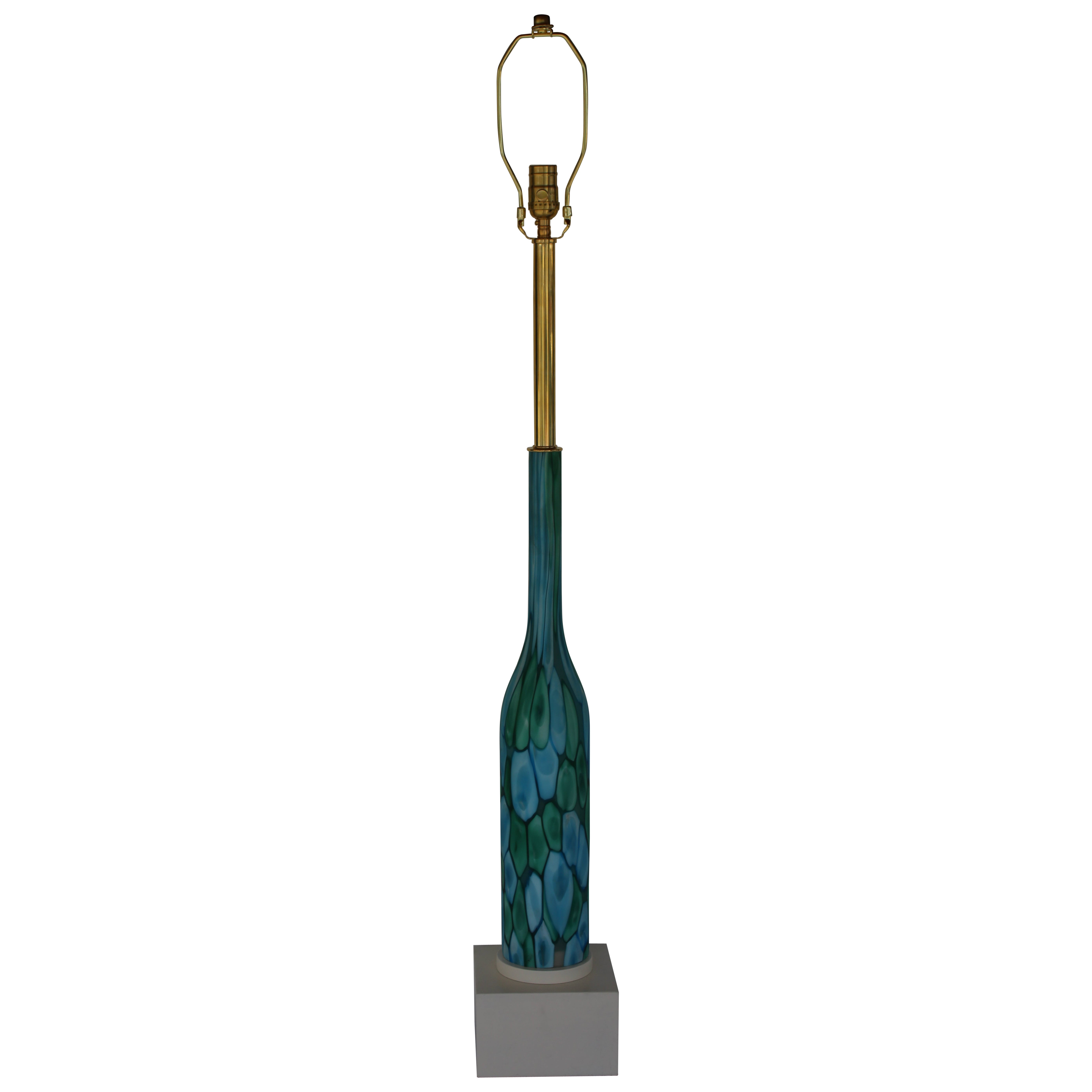 Lampada in vetro della Rembrandt Lamp Company