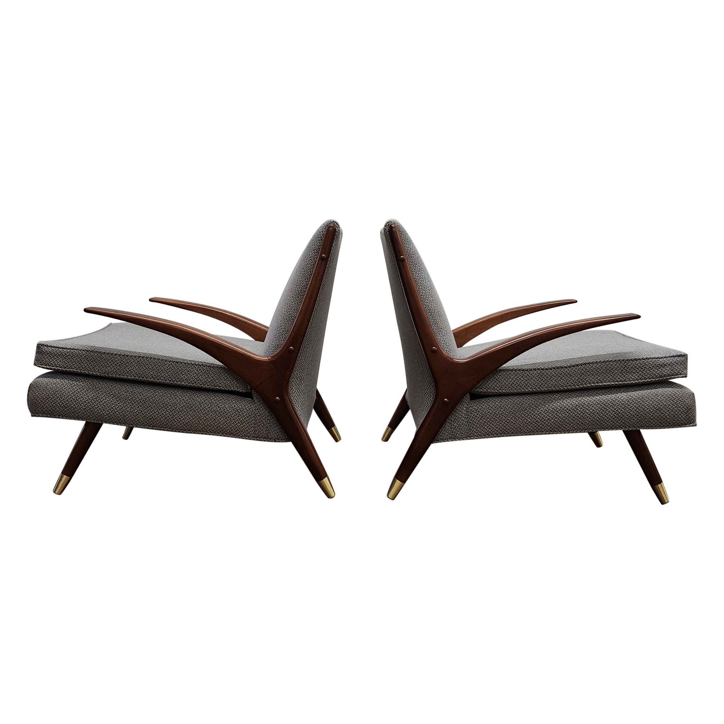 Pair of Lounge Chairs by Karpen of California