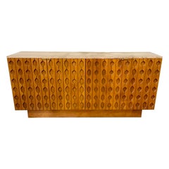Mid-Century Italian Credenza with Travertine Top