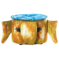 Gli Amici Printed Cotton Pouf Elefante by Gaetano Pesce