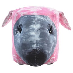 Gli Amici Printed Cotton Pouf Pecora by Gaetano Pesce