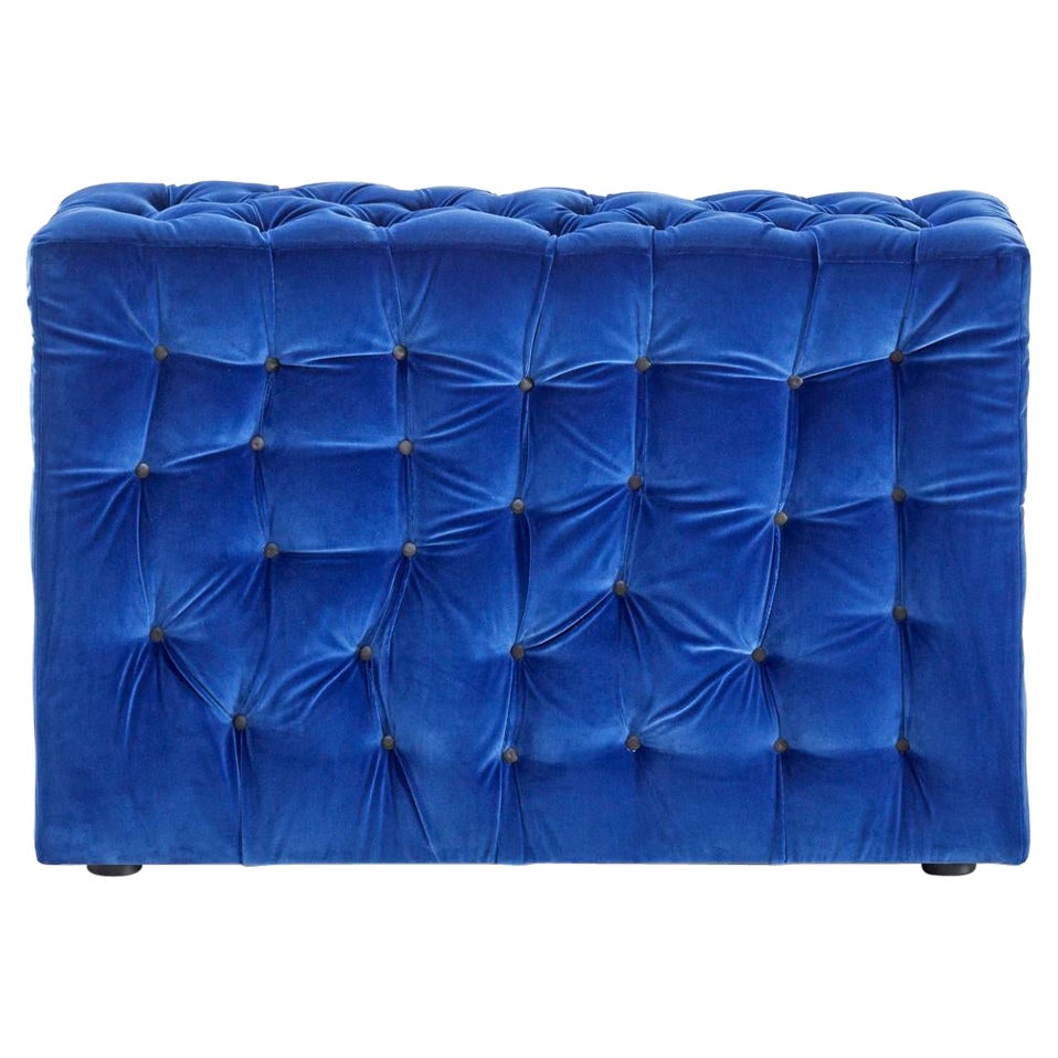 La Michetta Rückenlehne 107 Sofa aus Samt mit Rückenlehne in Kobalt von Gaetano Pesce