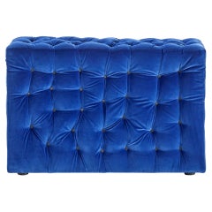 La Michetta Back 107 Velvet Backrest Sofa in Cobalt by Gaetano Pesce