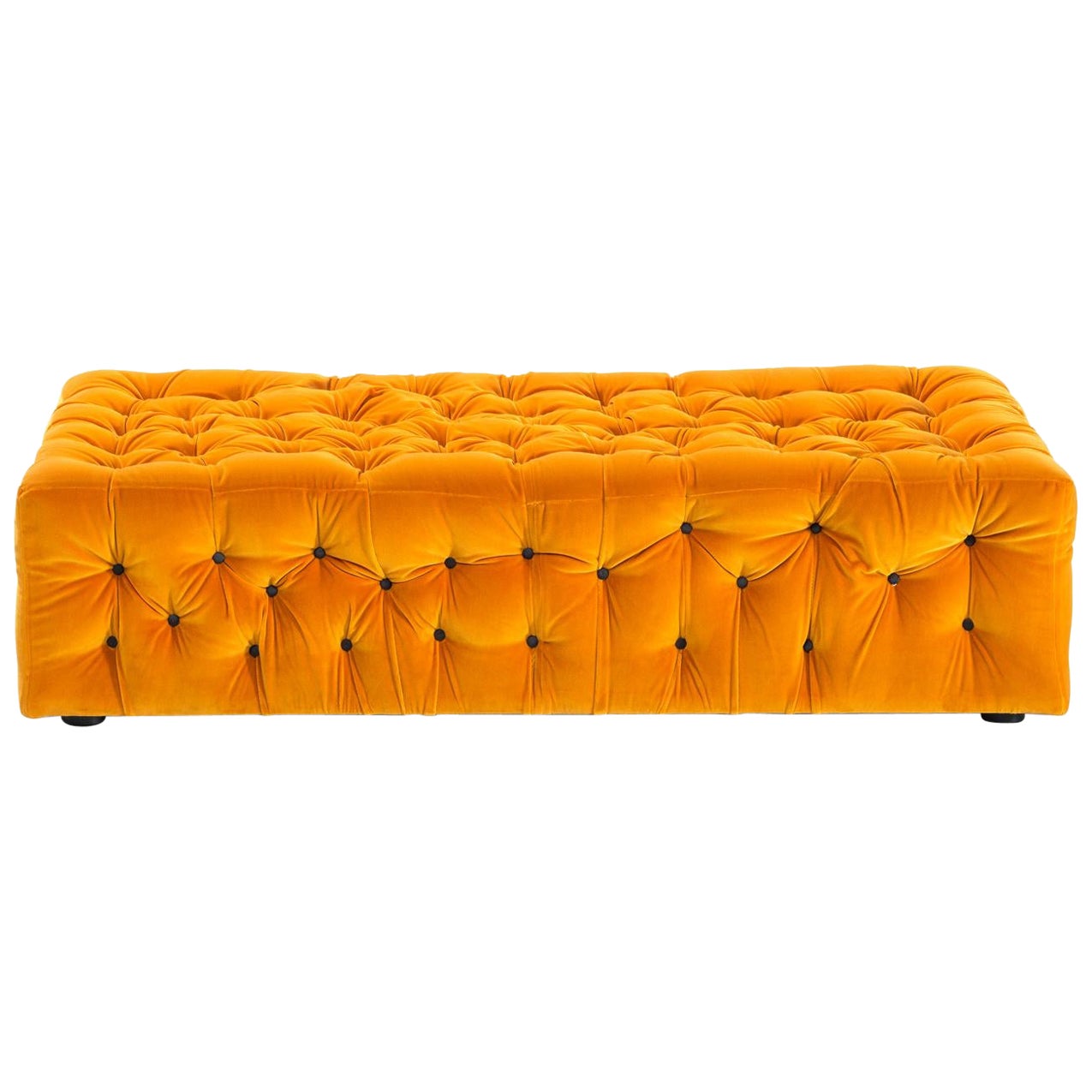 La Michetta Seat 144 Velvet Seat in Ochre by Gaetano Pesce