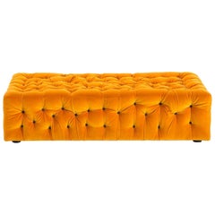 La Michetta Seat 144 Velvet Seat in Ochre by Gaetano Pesce