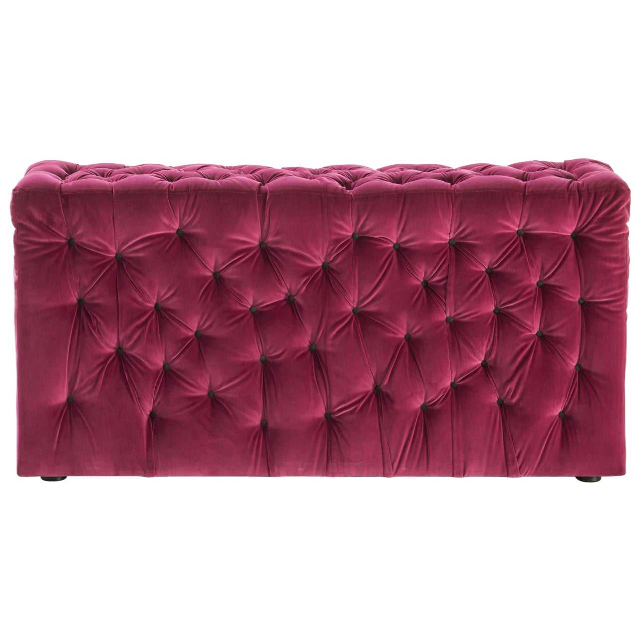 La Michetta Rückenlehne 144 Samt-Sofa in Blush von Gaetano Pesce
