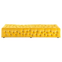 La Michetta Seat 214 Velvet Seat in Yellow by Gaetano Pesce