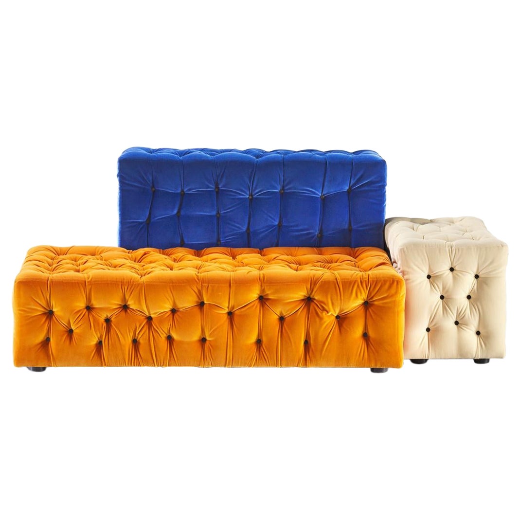 La Michetta Composition 1 Sofa in Velvet by Gaetano Pesce
